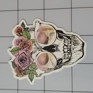 Flowers Skull Sticker